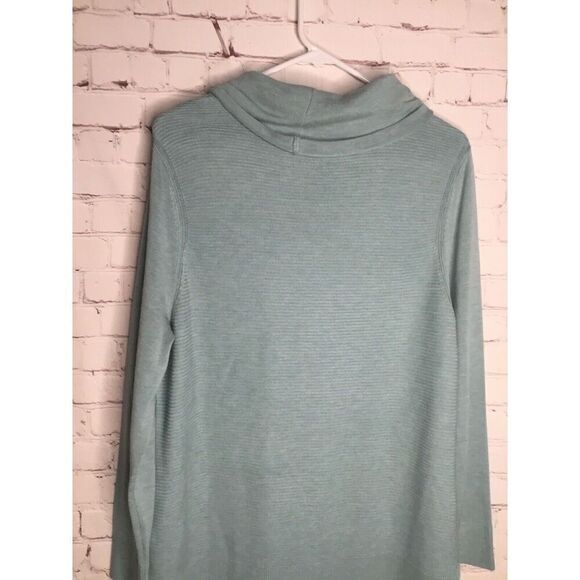 Blue Ribbed Knit tunic sweater - Picture 11 of 12